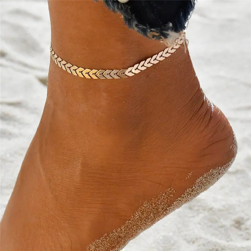 Luna Crystal Row Anklet
