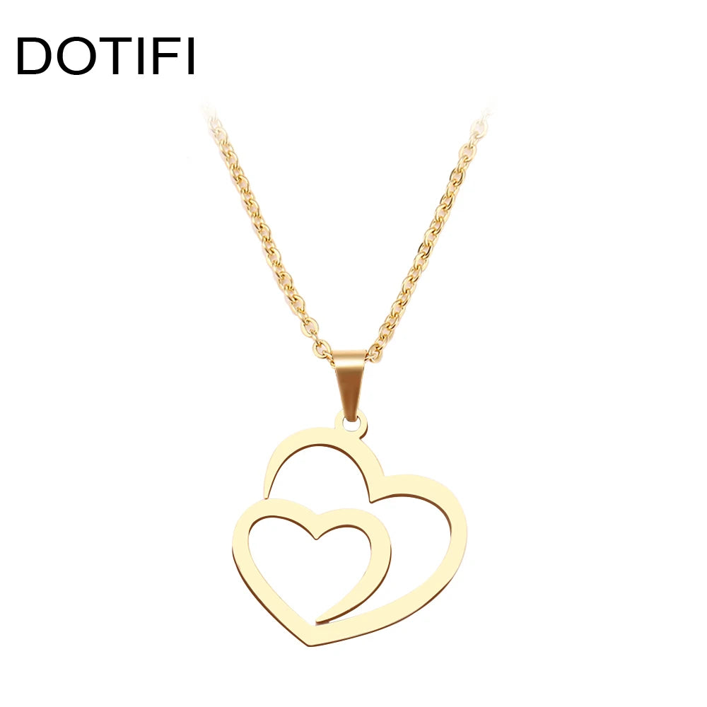 DOTIFI TwinHeart Embrace Necklace