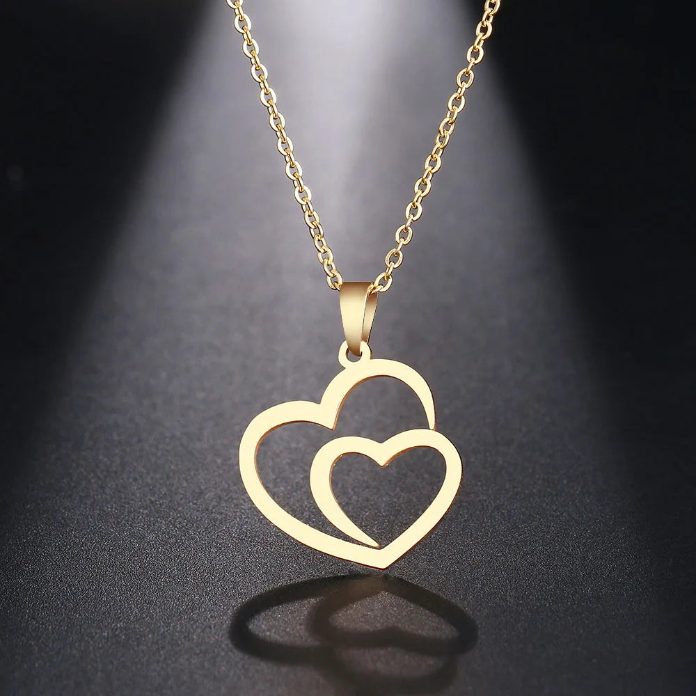 DOTIFI TwinHeart Embrace Necklace