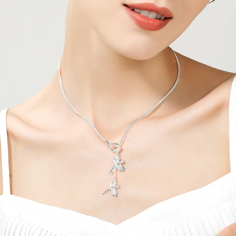DOTEFFIL TwinDragonfly Elegance Necklace