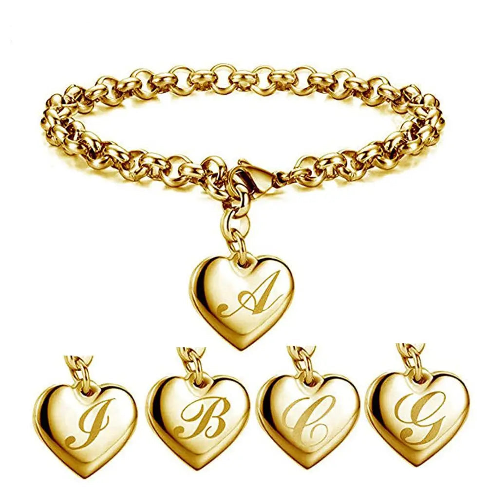 AuréInitial Heart Bracelet