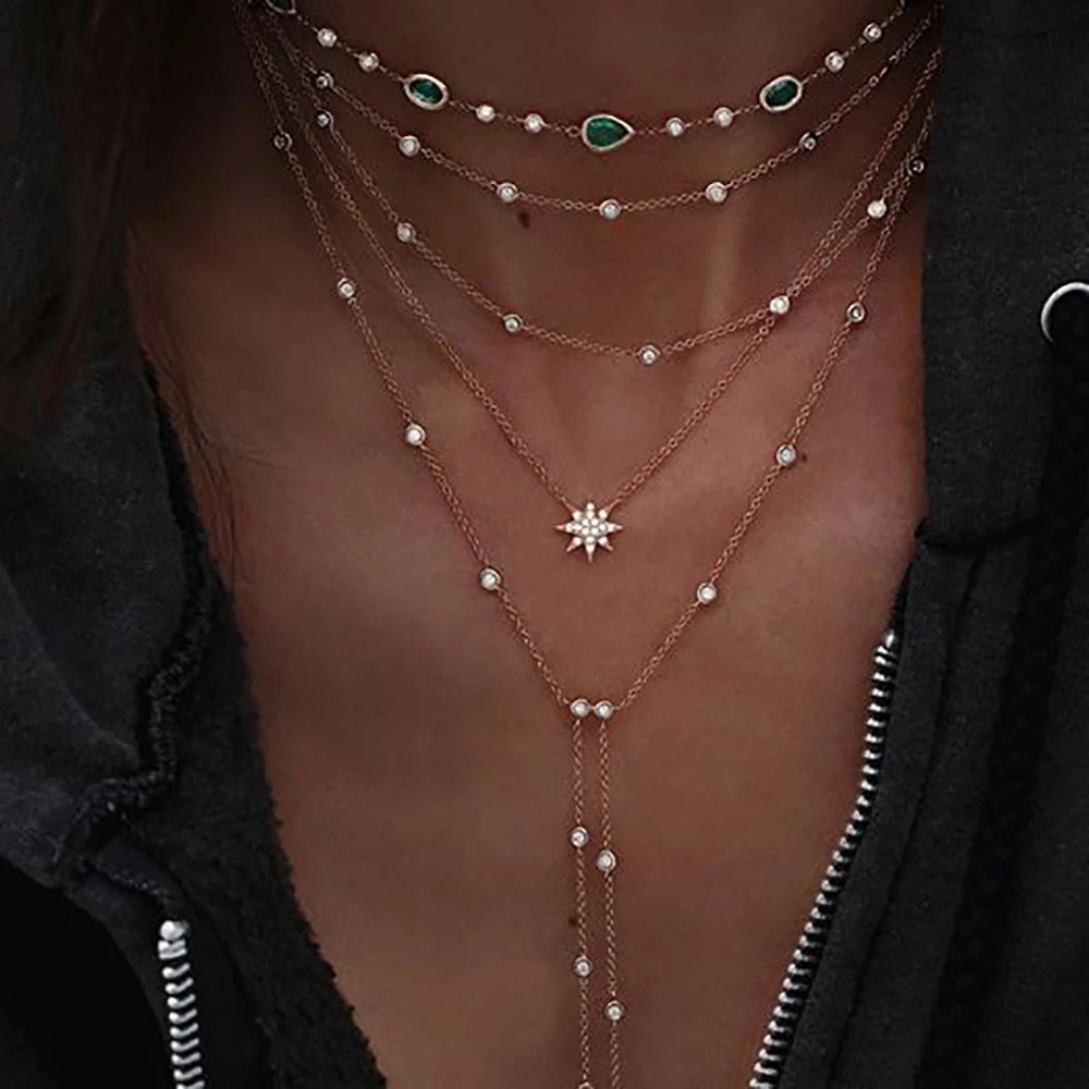 Boho Star & Moon Harmony Necklace