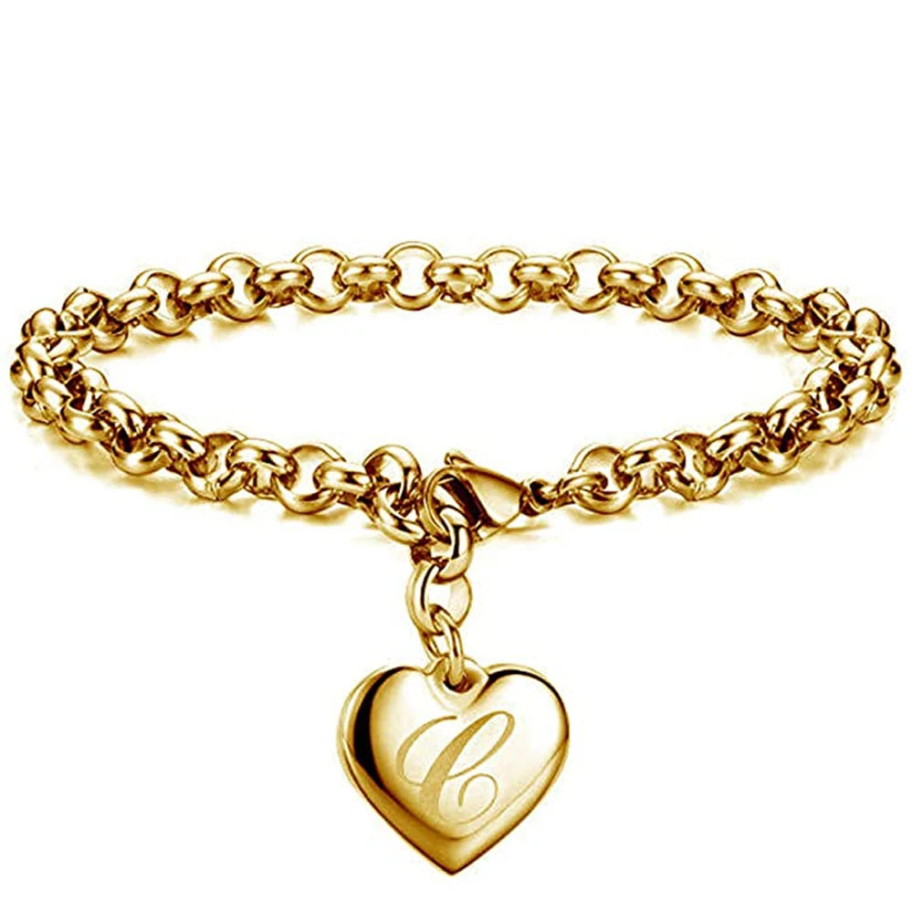 AuréInitial Heart Bracelet