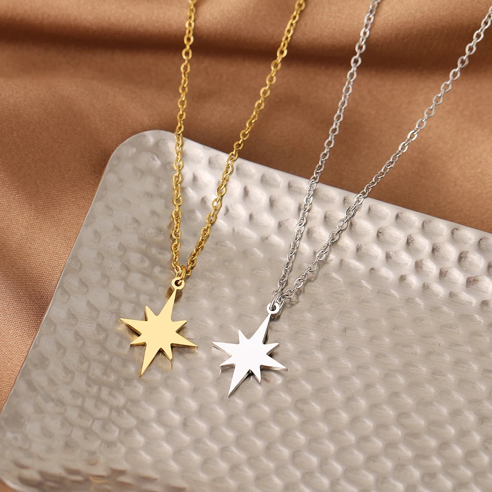 Celeste Eight-Point Star Necklace