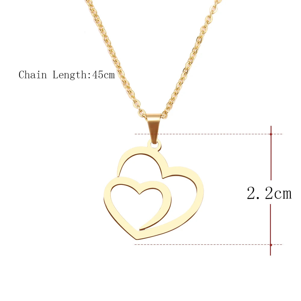 DOTIFI TwinHeart Embrace Necklace
