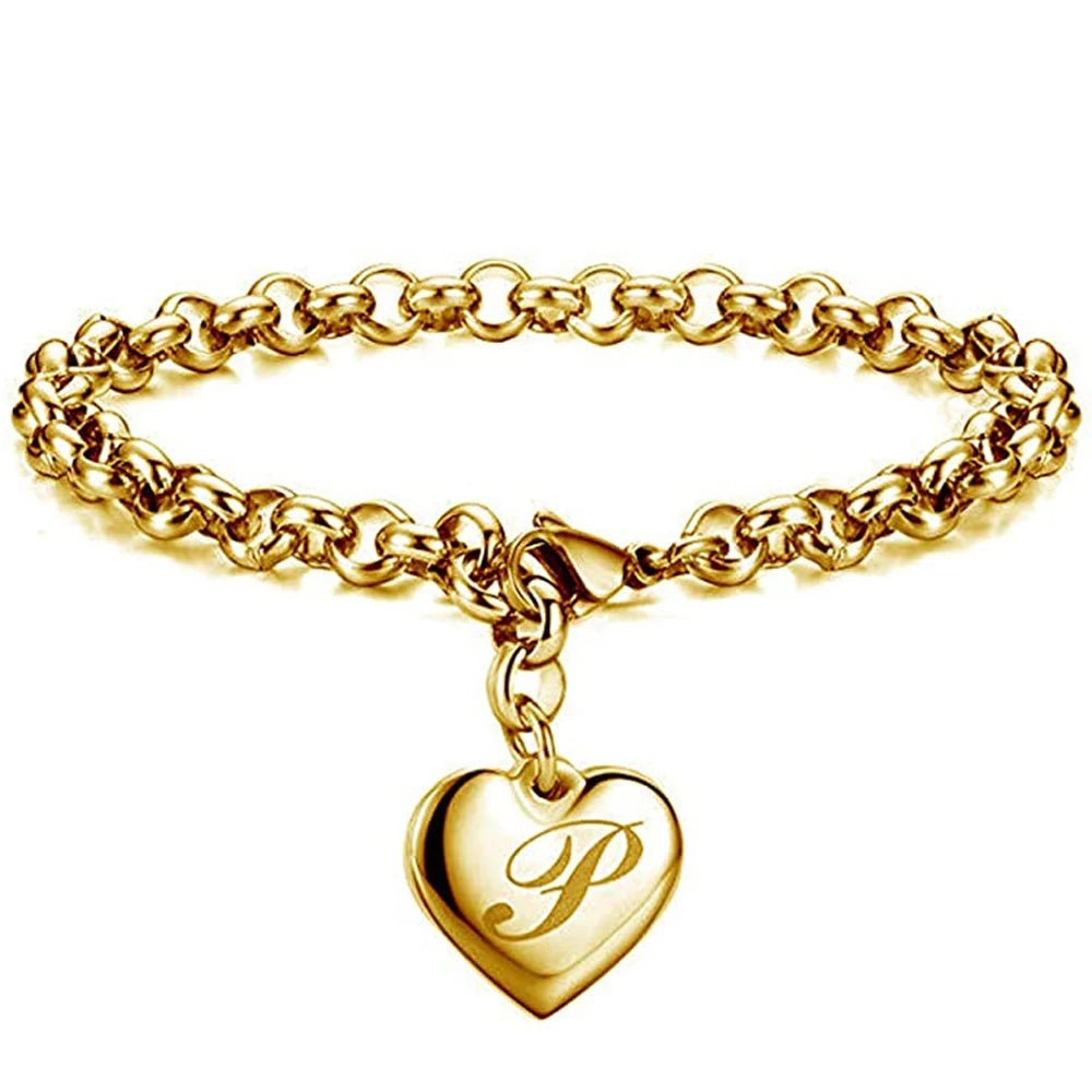 AuréInitial Heart Bracelet