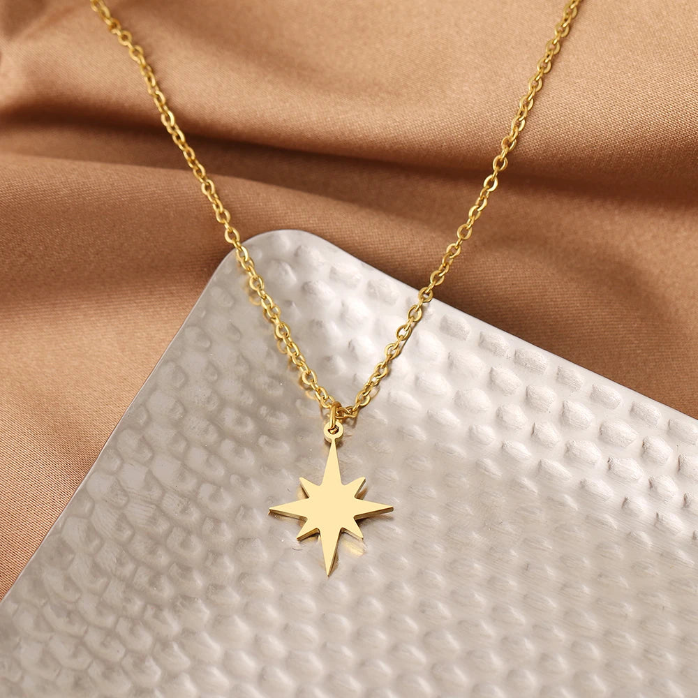 Celeste Eight-Point Star Necklace