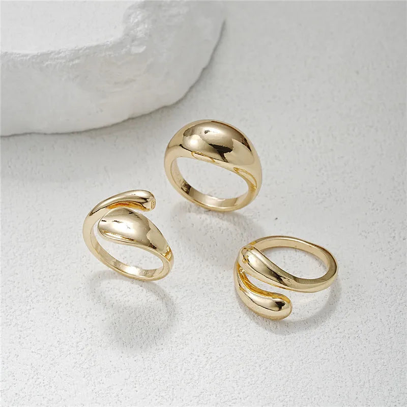 Luxe Form Chunky Ring Set