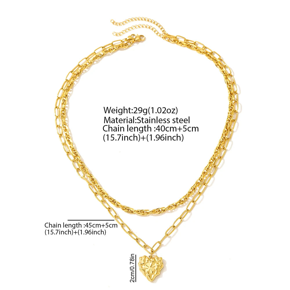 Élan Stacked Heart Necklace