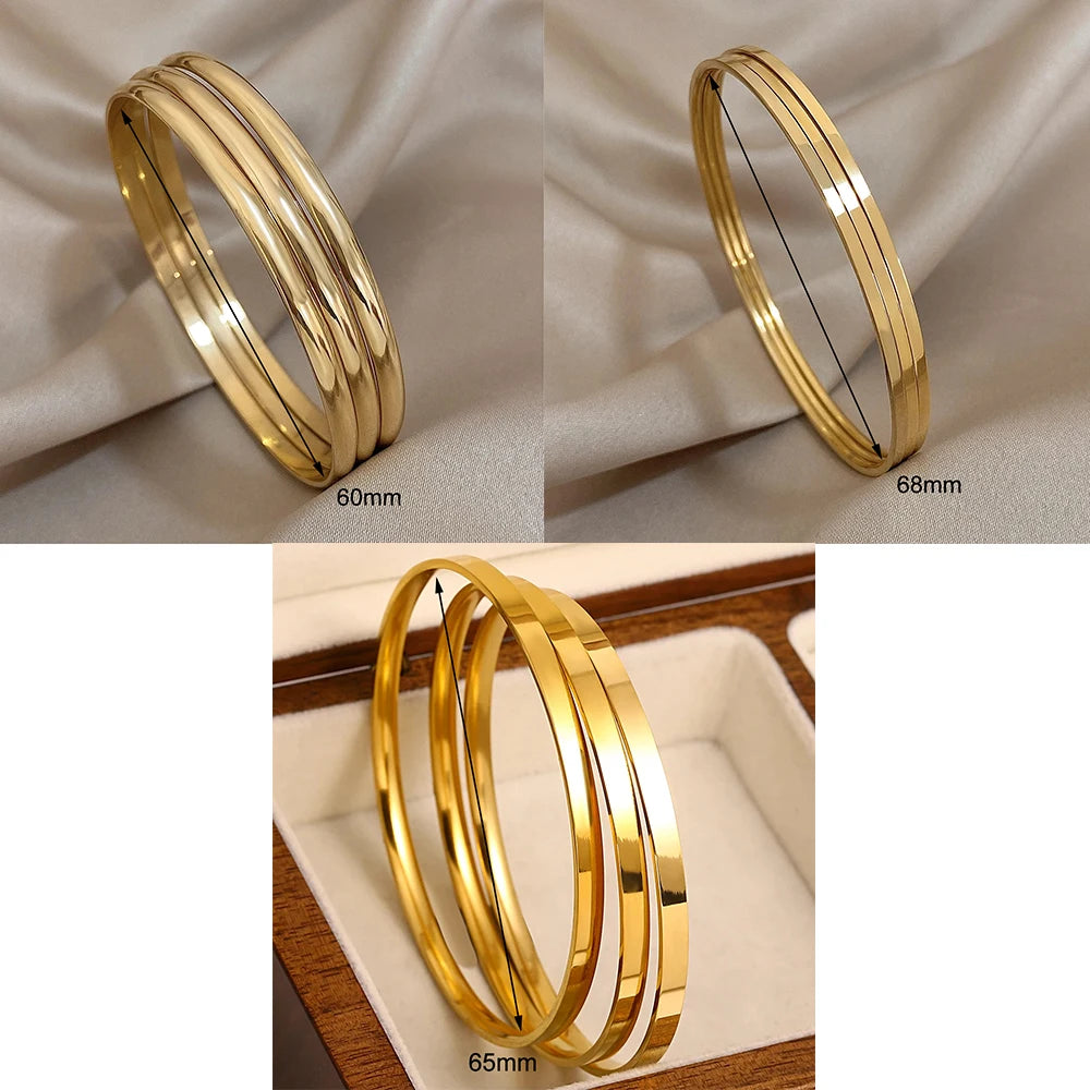 Golden Trio Everyday Bangles