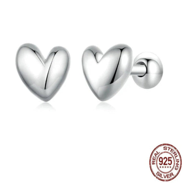 BAMOER Mini Heart Gleam Earrings