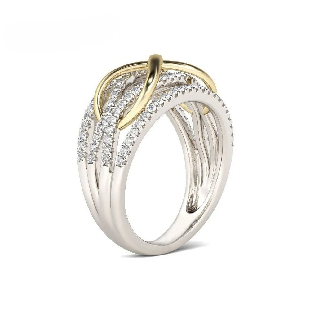 Eterna Pavé™ Silver Gold Ring