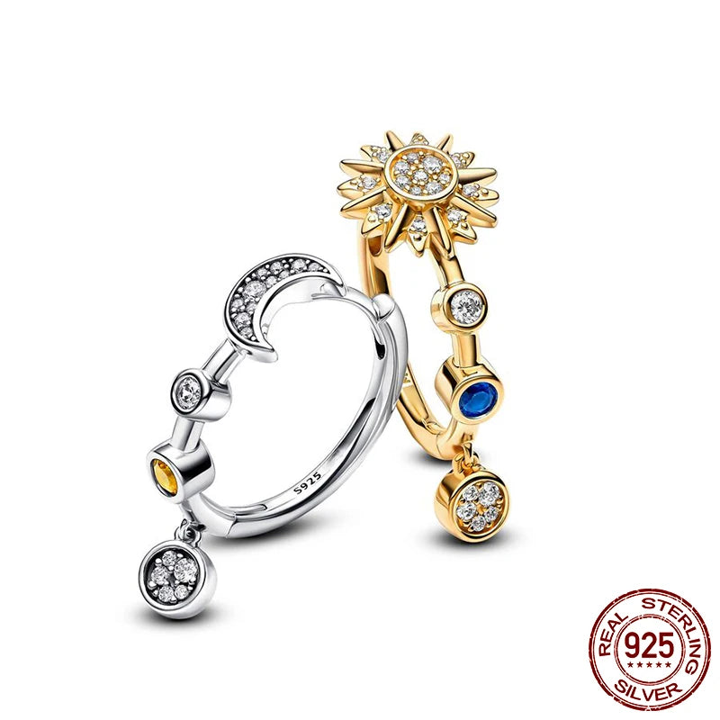 LunaGlow Sterling Hoops