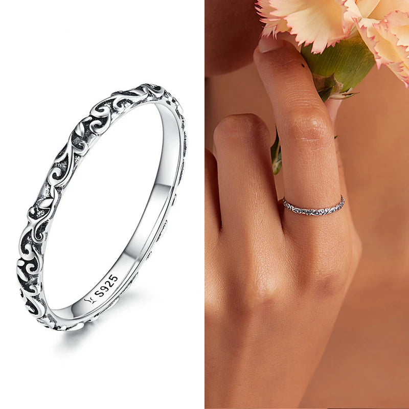 Silver Iris Whisper Ring