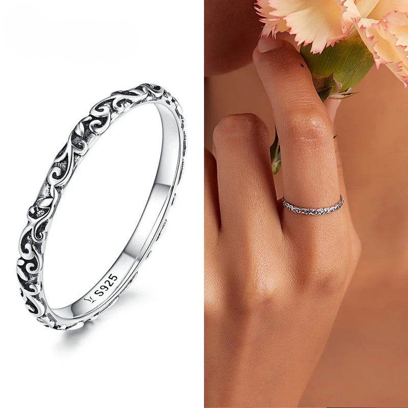 Silver Iris Whisper Ring