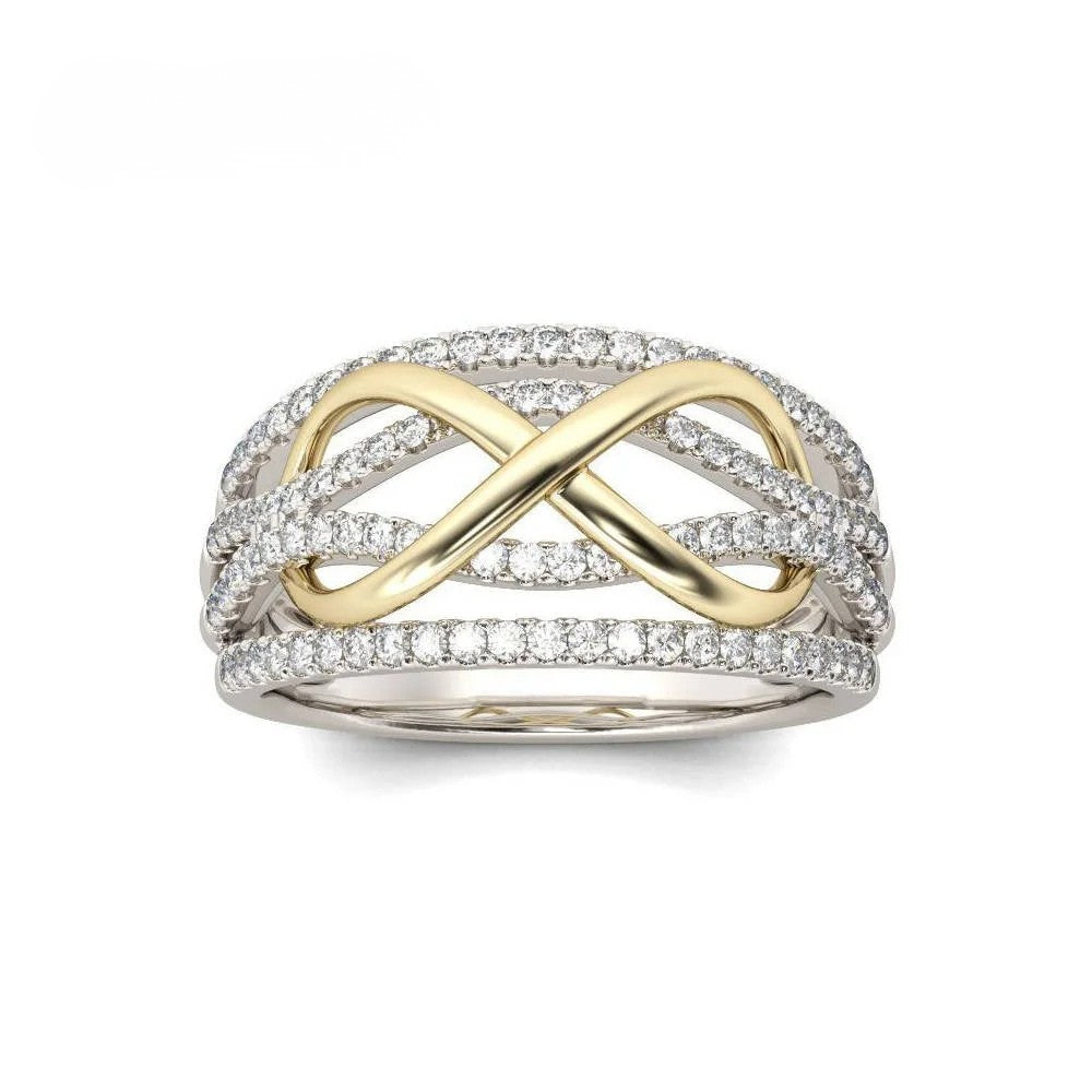 Eterna Pavé™ Silver Gold Ring