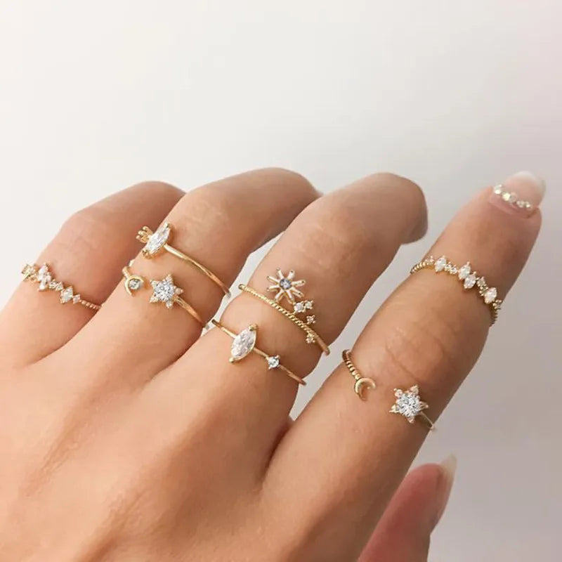 Celeste Charm Ring Collection