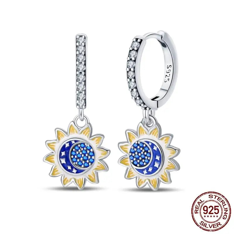 LunaGlow Sterling Hoops