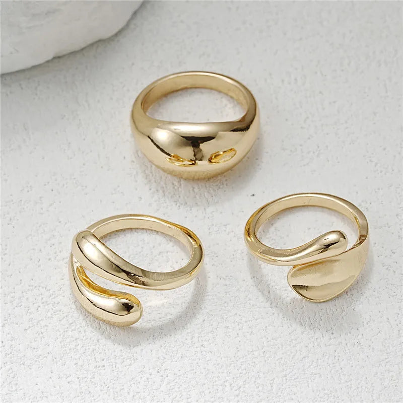 Luxe Form Chunky Ring Set