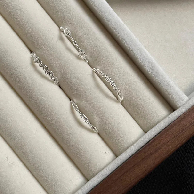 VENTFILLE Silve Love Heart Rings