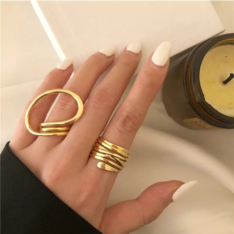 Luxe Form Chunky Ring Set