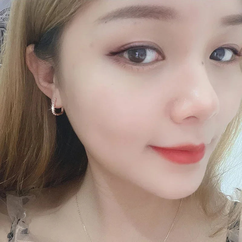 Luxe Crystal Loop 925 Earrings