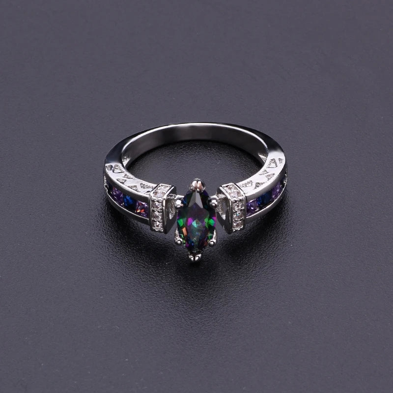 Slim Balance Crystal Ring