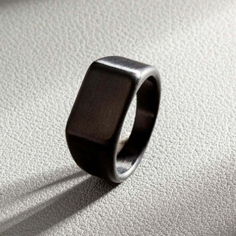 Obsidian Signet Ring