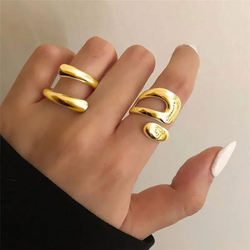 Luxe Form Chunky Ring Set