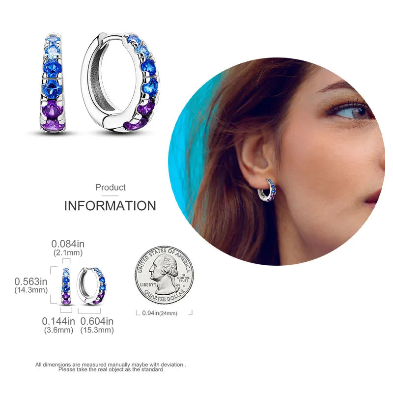 Cosmic Heart & Star Silver Hoops Collection