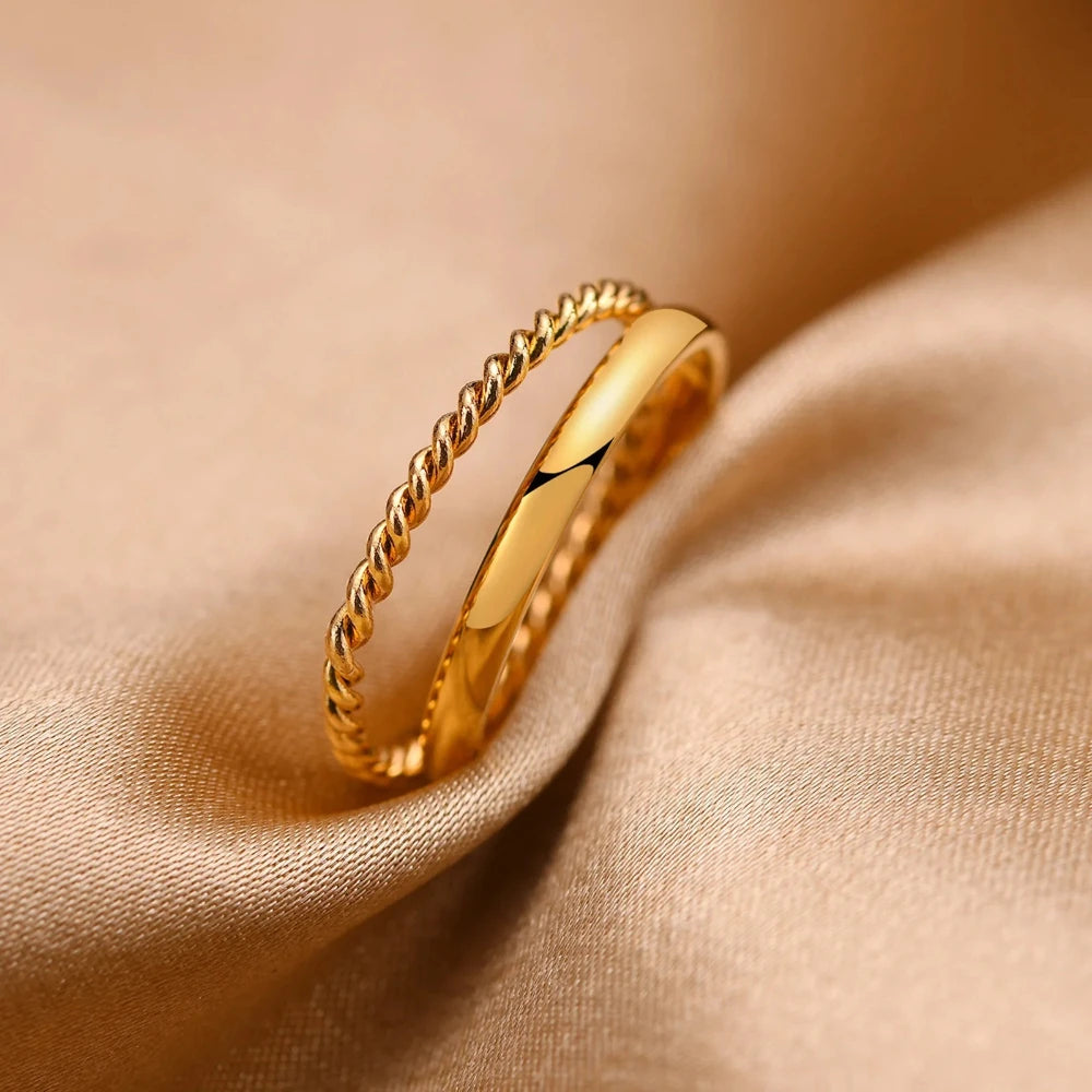 Golden Twist™ Stackable Ring