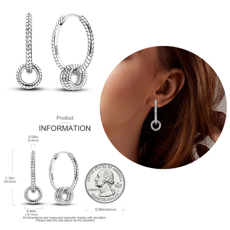 Cosmic Heart & Star Silver Hoops Collection