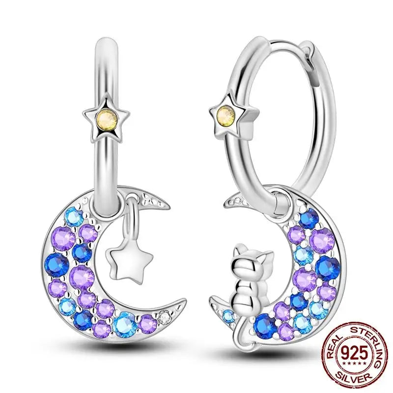 LunaGlow Sterling Hoops