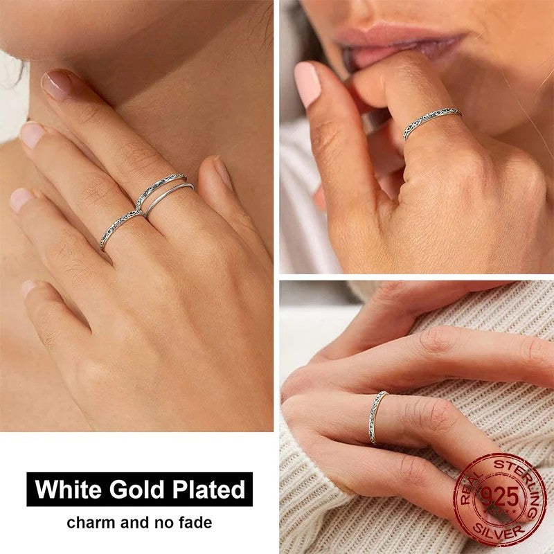 Silver Iris Whisper Ring