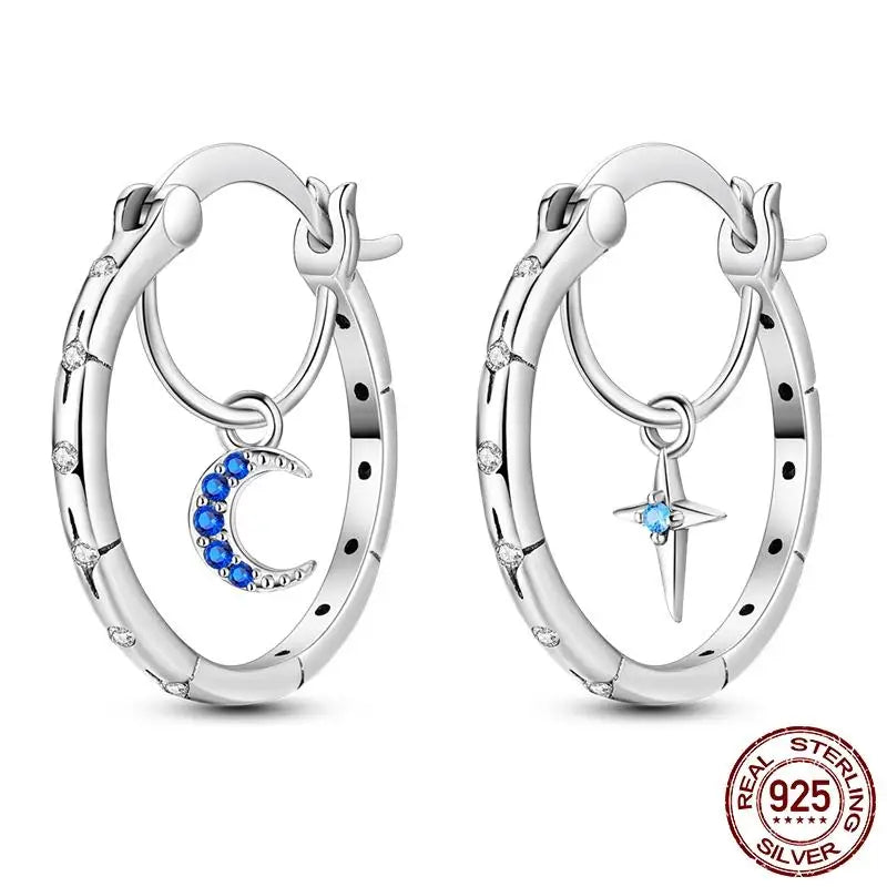 LunaGlow Sterling Hoops