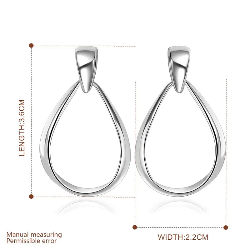 Elegance Drop Sterling Silver Earrings