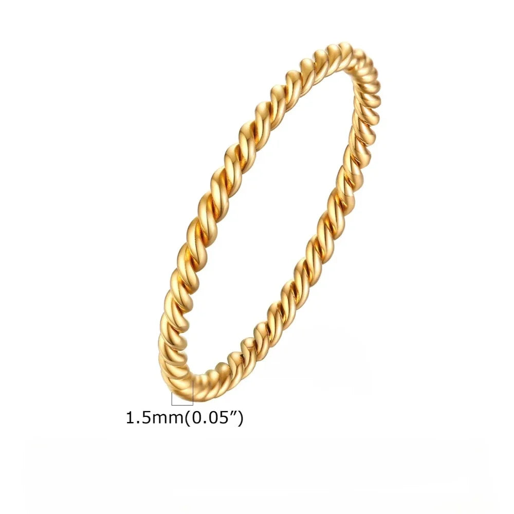 Golden Twist™ Stackable Ring