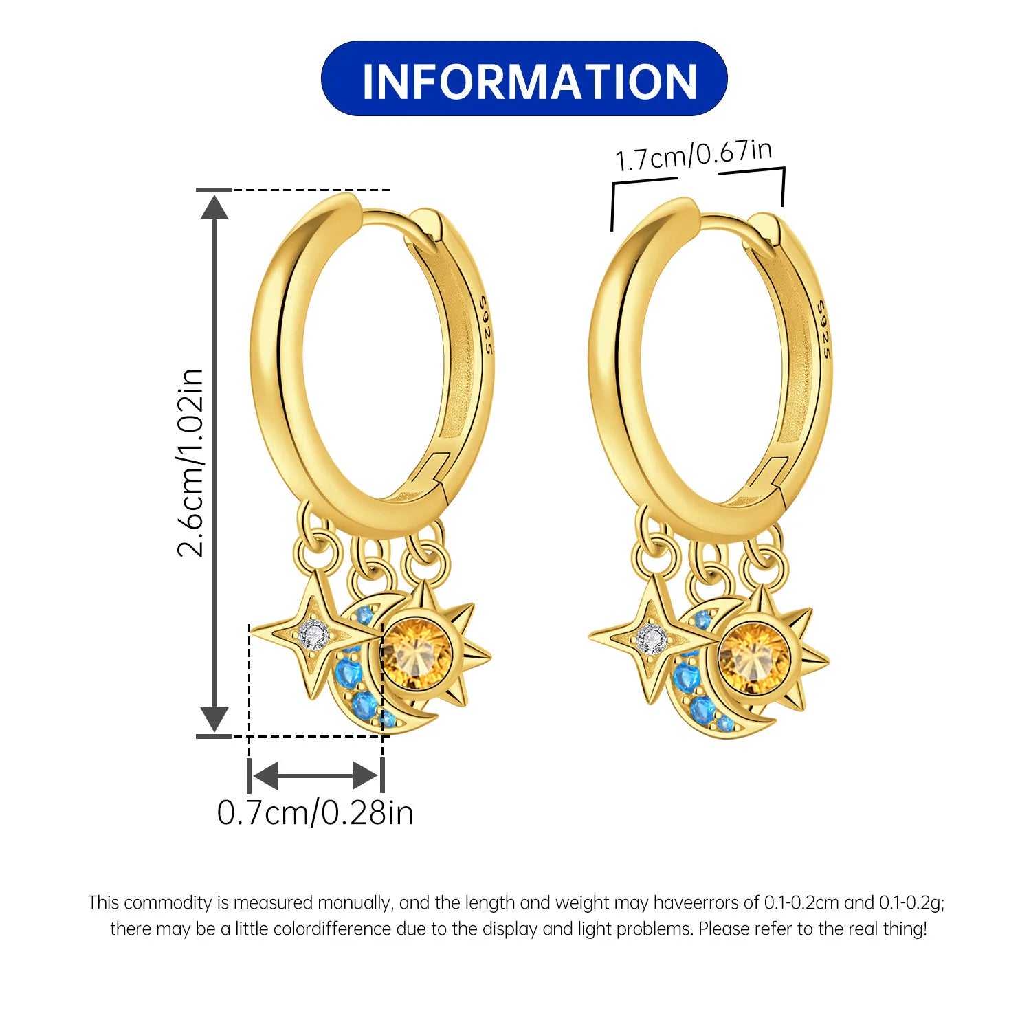 Astria Myth™ Star & Moon Hoops