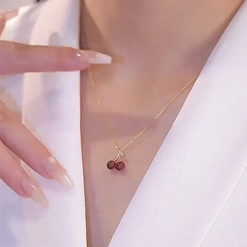 Lunessa Scarlet Cherry Necklace