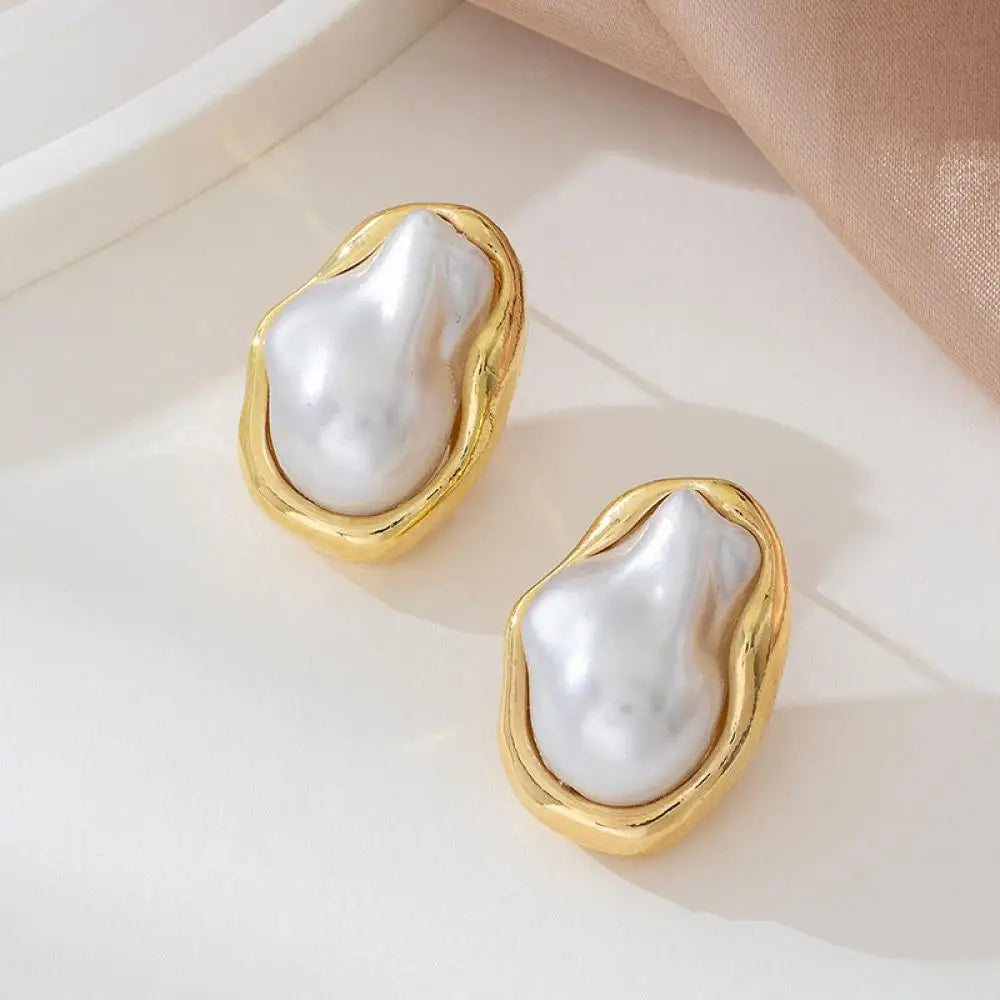 Aurielle Baroque Pearl Studs