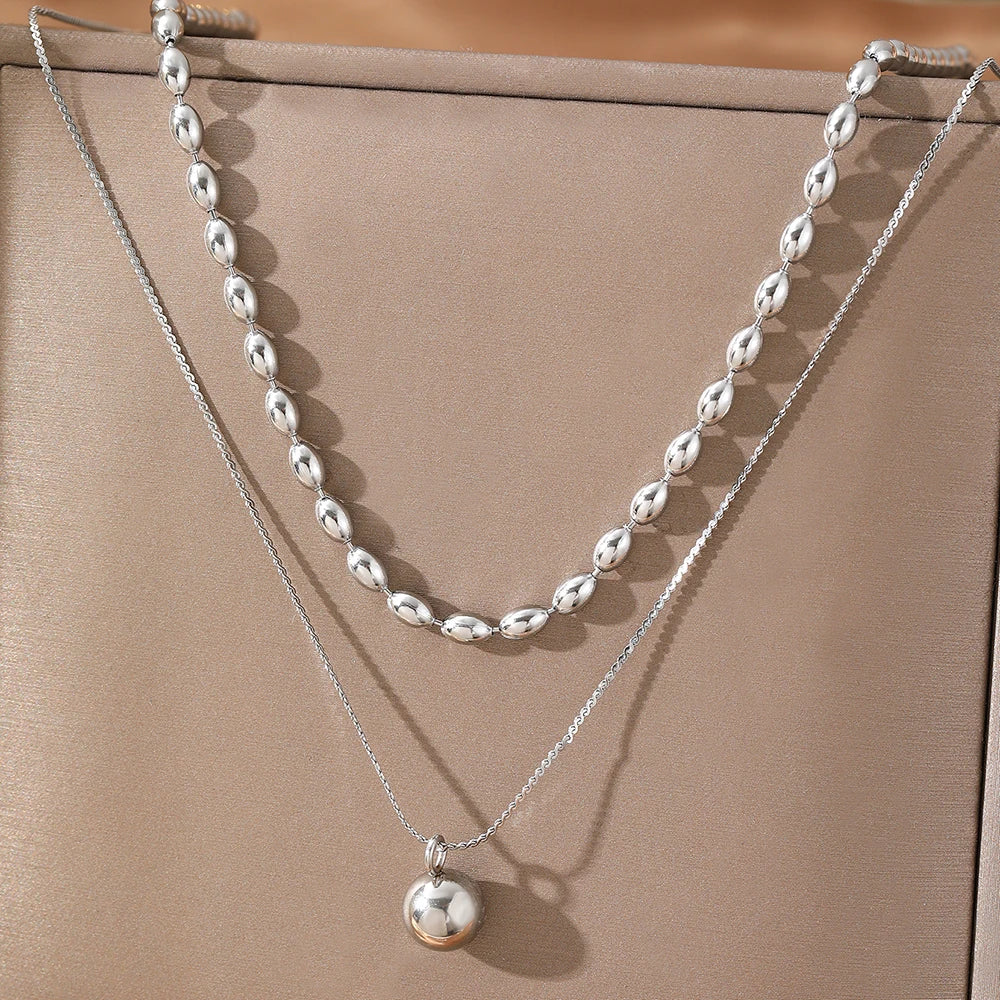 Élan Double Sphere Necklace