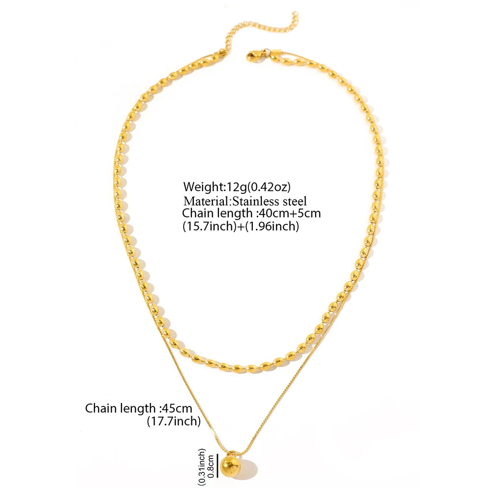 Élan Double Sphere Necklace