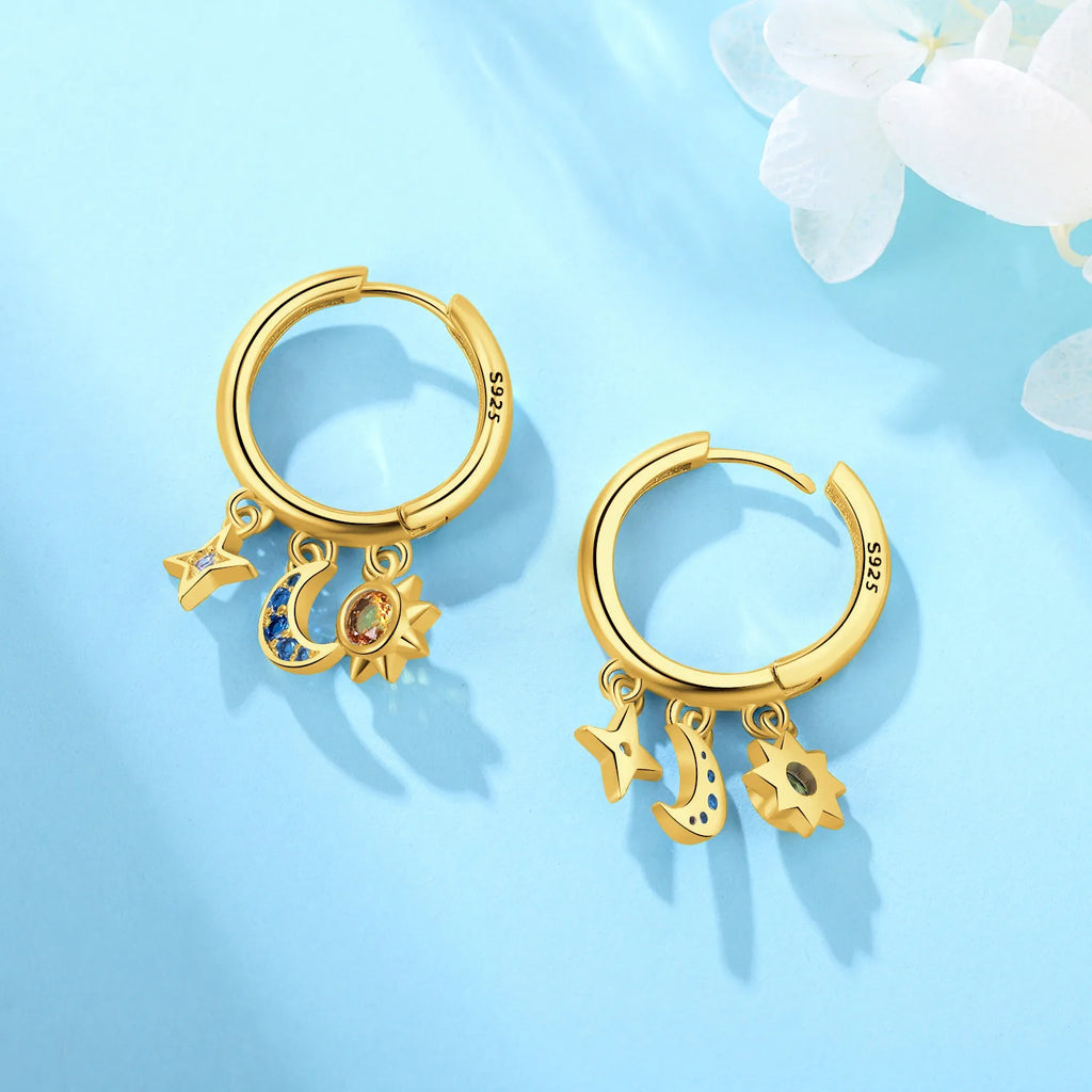 Astria Myth™ Star & Moon Hoops