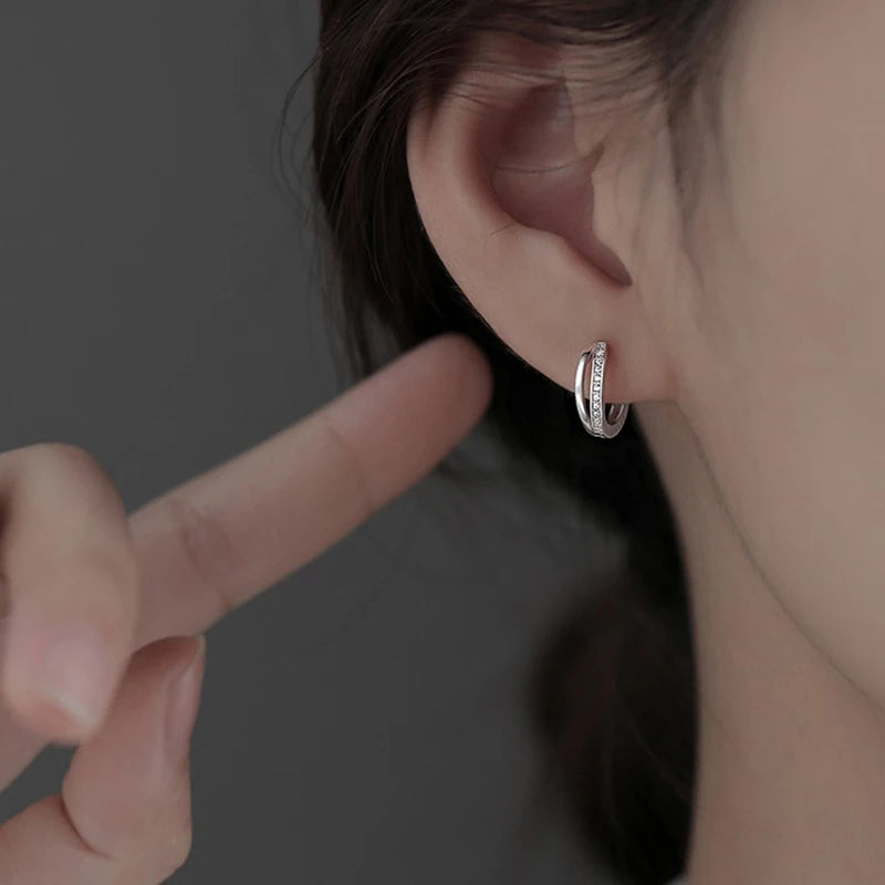 Lumi Orbit™ Silver Hoop Earrings