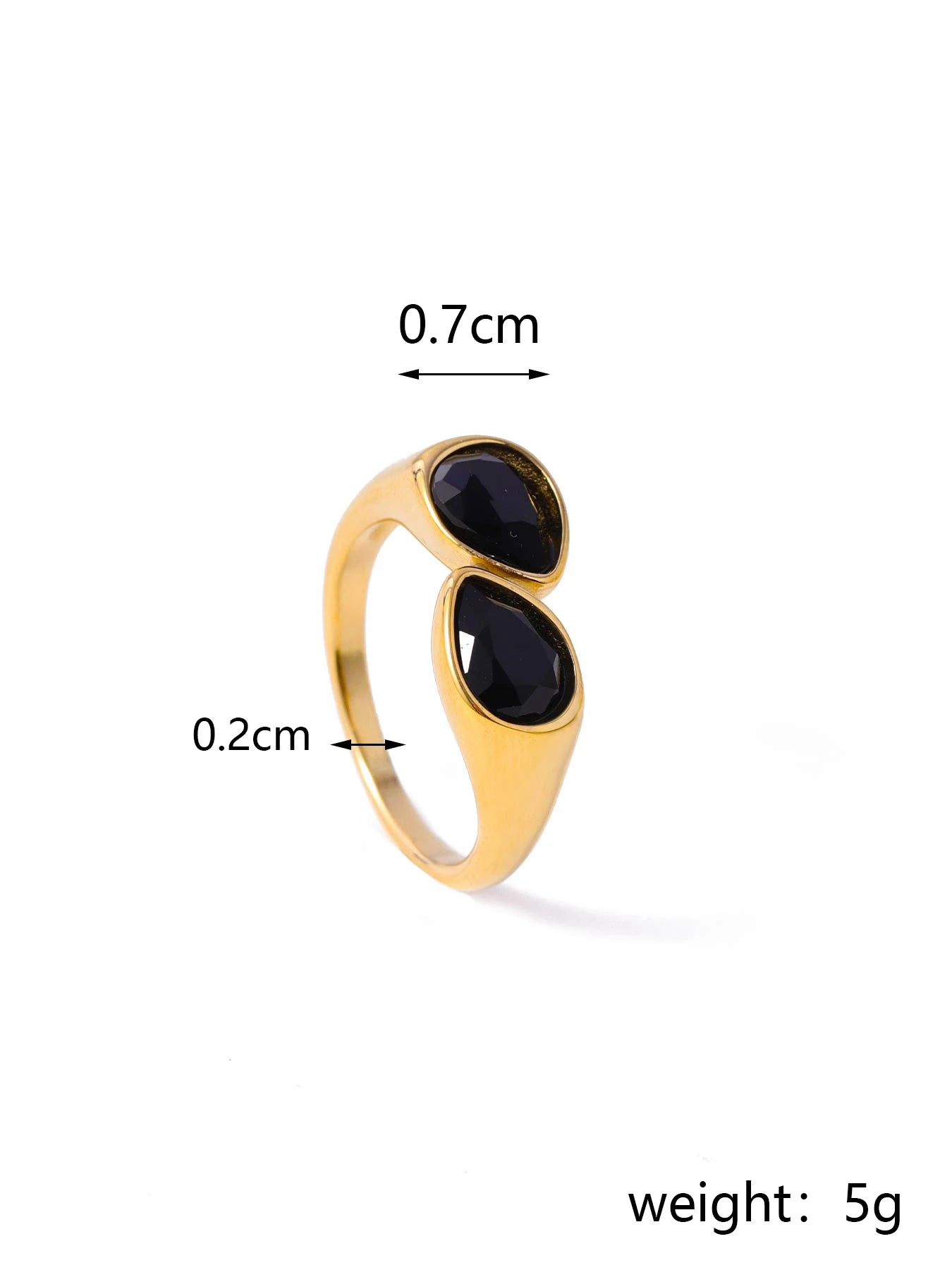 Carlidana Golden Teardrop Ring