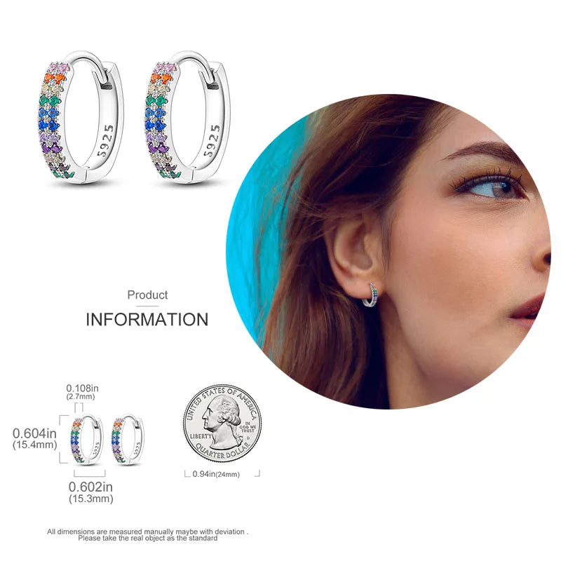 Cosmic Heart & Star Silver Hoops Collection