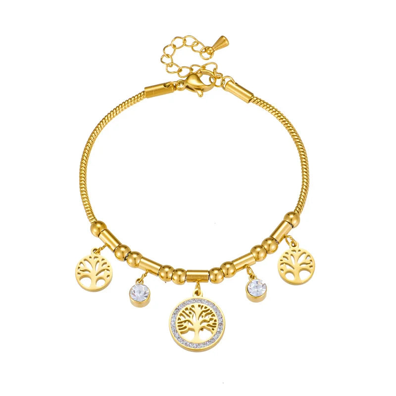Vitalis Tree Gold Bangle