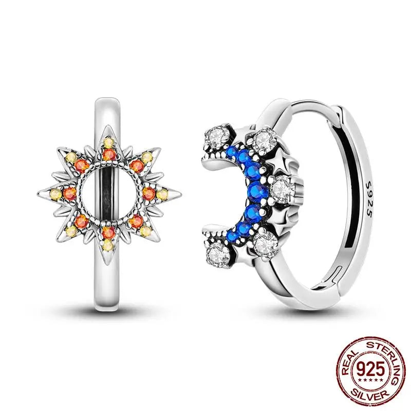 LunaGlow Sterling Hoops