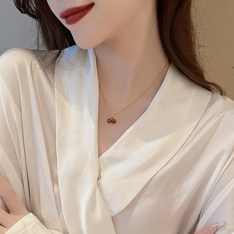 Lunessa Scarlet Cherry Necklace