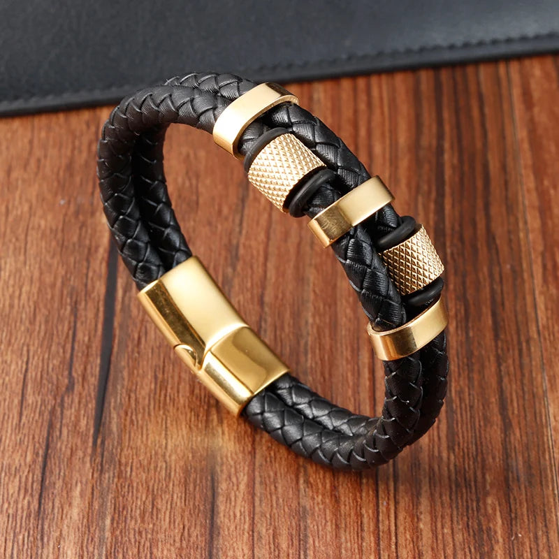 MagnoBraided Leather Bracelet